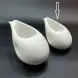 #KK1241-CW; Ceramic cream pot 3.25 inches