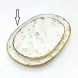 #KK1265-WT; Ceramic oval plate 29x20cm