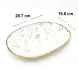#KK1265-WT; Ceramic oval plate 29x20cm