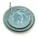 #KK1289-BL; Ceramic round plate 10.5 inches