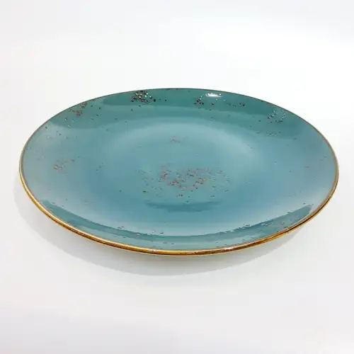 #KK1289-BL; Ceramic round plate 10.5 inches