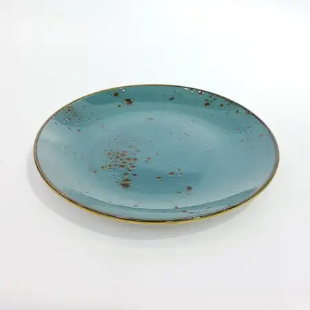 #KK1296-BL; Ceramic plate 8.25 inches..