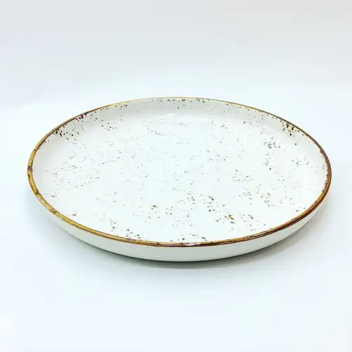 #KK1302-WT; Ceramic round plate 10.75 inches #KK1302-WT; Ceramic round plate 10.75 inches
