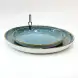 #KK1319-BL; Ceramic round plate 8 inches