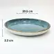 #KK1319-BL; Ceramic round plate 8 inches