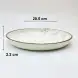 #KK1319-WT; Ceramic round plate 8 inches