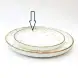 #KK1319-WT; Ceramic round plate 8 inches
