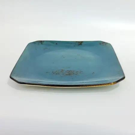 #KK1333-BL; Ceramic square plate 26x26cm..