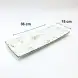 #KK1357-WT; Ceramic rectangular plate 36x15cm