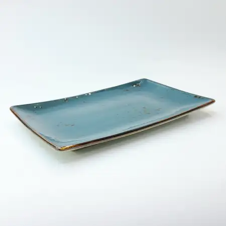 #KK1364-BL; Ceramic rectangular plate 22..