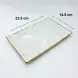 #KK1364-WT; Ceramic rectangular plate 22.5x14.5cm
