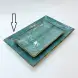 #KK1371-BL; Ceramic rectangular plate 31x20cm