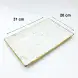 #KK1371-WT; Ceramic rectangular plate 31x20cm