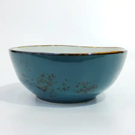 #KK1388-BL; Ceramic bowl 6 inches..