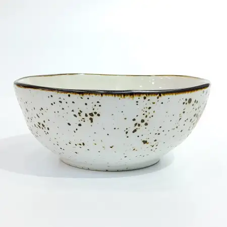 #KK1388-WT; Ceramic bowl 6 inches..