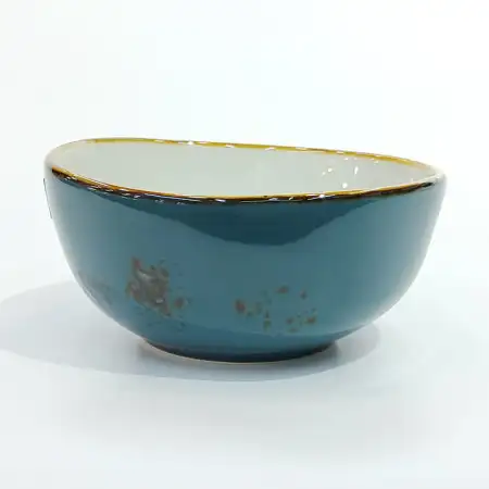 #KK1395-BL; Ceramic bowl 4.5 inches..