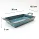 #KK2353-BL: Ceramic 10 inches rectangular deep plate