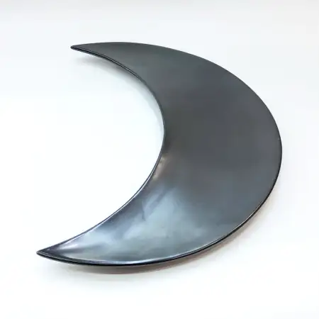 #KK2605-BK; Ceramic 10 inches moon plate..