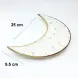 #KK2605-WT; Ceramic 10 inches moon plates