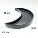 #KK2803-BK; Ceramic 10 inches moon deep plate