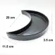 #KK2810-BK; Ceramic 12 inches moon deep plate
