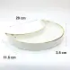 #KK2810-WT; Ceramic 12 inches moon deep plate