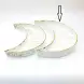 #KK2810-WT; Ceramic 12 inches moon deep plate