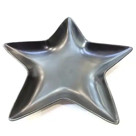 #KK2841-BK; Ceramic 10 inches star plate..