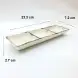 #KK2940-WT; Ceramic 9 inches sauce dish 1x3