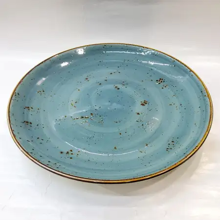#KK3503-BL; Ceramic 12 inches plate..