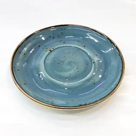 #KK4968-BL; Ceramic saucer plate..