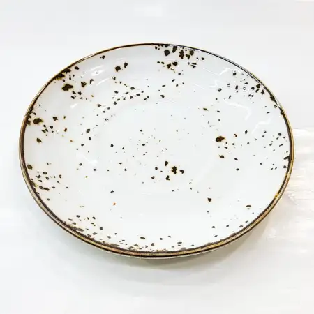 #KK4968-WT; Ceramic saucer plate..