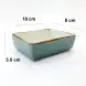 #KK6055-BL; Ceramic 4 inches rectangular plate