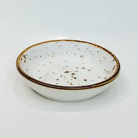#KK6062-WT; Ceramic sauce dish 9cm..