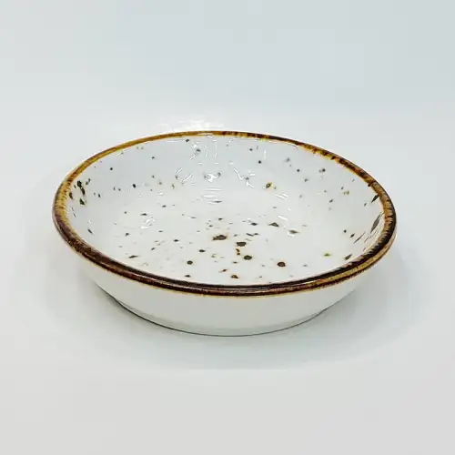#KK6062-WT; Ceramic sauce dish 9cm