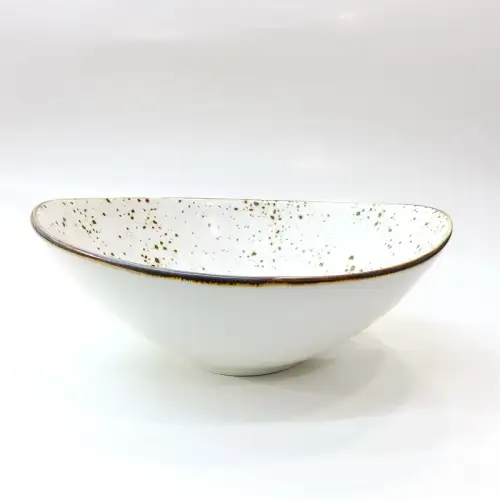 #KK6130-WT; Ceramic 7.5 inches bowl