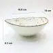 #KK6147-WT; Ceramic bowl 6.25 inches