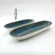 #KK6215-BL; Ceramic 9 inches oval deep plate