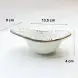 #KK7182-WT; Ceramic oval bowl 5 inches