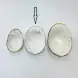 #KK7199-WT; Ceramic oval bowl 6.25 inches