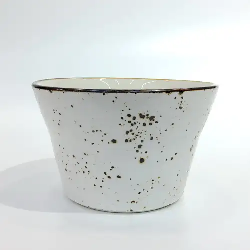 #KK7229-WT; Ceramic 5.5 inches fries' bowl