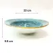 #KK7243-BL; Ceramic deep plate 9 inches