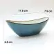 #KK7250-BL; Ceramic boat shape bowl 6.75 inches