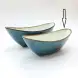 #KK7250-BL; Ceramic boat shape bowl 6.75 inches
