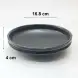 #KK8202-BK; Ceramic 17cm round plate