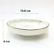 #KK8202-WT; Ceramic 17cm round plate