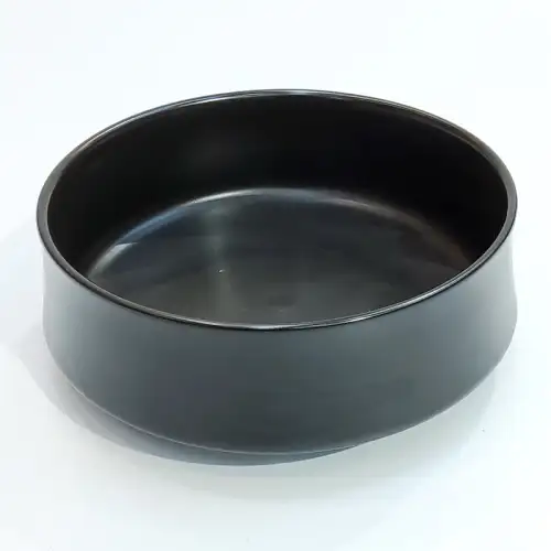 #KK8233-BK; Ceramic deep round 15cm bowl