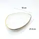 #KK8660-WT; Ceramic 8.5 inches triangle plate