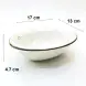 #KK8799-WT; Ceramic oval bowl 17cm