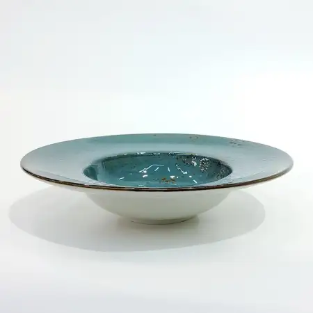 #KK9001-BL; Ceramic 8 inches pasta plate..